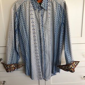 Blue pattered Robert Graham shirt